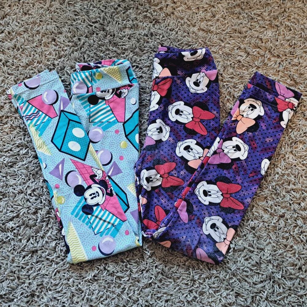 Girls Lularoe Disney Mickey Mouse Leggings